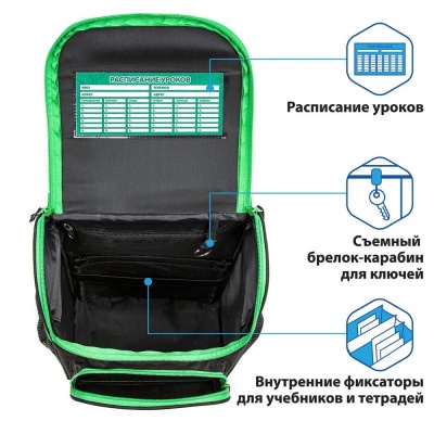 Школьный ранец Monster steel Пифагор Basic 270686 5