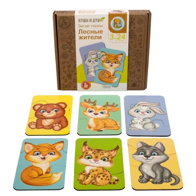 Пазлы из дерева Лесные жители Зигзаг пазлы 24 эл Десятое Королевство 04874 4