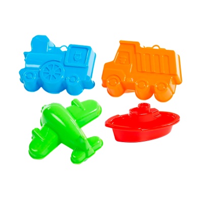 Набор №258  формочки самосвал паровоз самолёт кораблик Полесье 35066 1