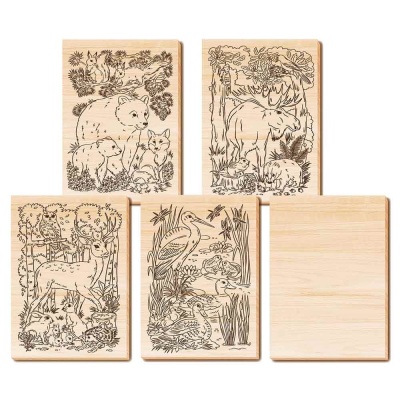 Набор досок для выжигания и росписи Животный мир Десятое Королевство 04956 2