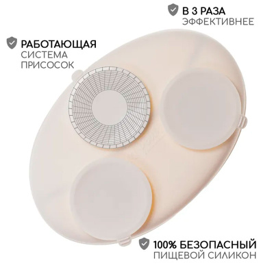 Силиконовая секционная тарелка Miyoumi TS0001/216 сслоновая кость 2