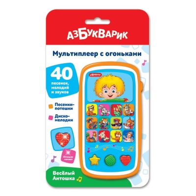 Развивающая игрушка Мультиплеер с огоньками Весёлый Антошка Азбукварик 1986 02