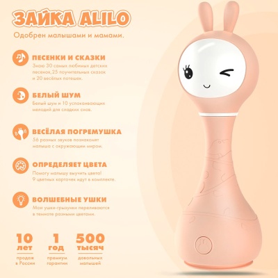 Музыкальная игрушка Умный зайка R1 Alilo 60347