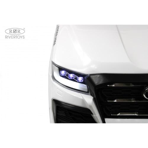 Детский электромобиль RiverToys G555GG белый фото 19