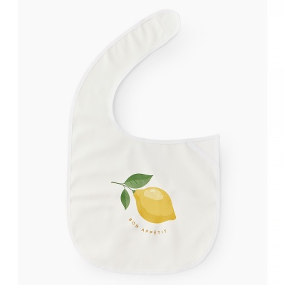 Нагрудный фартук на липучке 2 штуки Happy Baby 16018 stripes and lemon 5