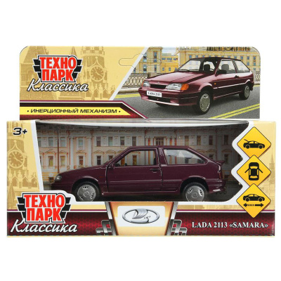 Игрушка машинка металлическая ваз-2113 Технопарк 2113-12-RD 5