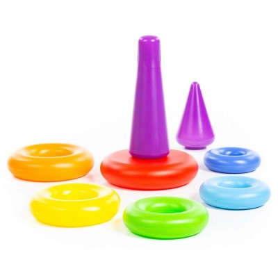 Развивающая игрушка Пирамидка Колечко-конус Полесье 62376 05