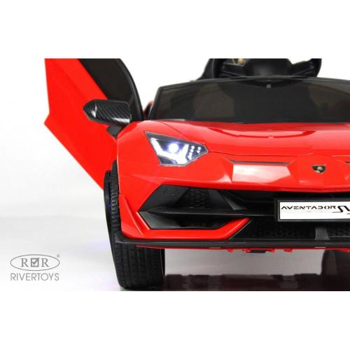 Детский электромобиль Lamborghini Aventador SVJ RiverToys А333МР красный фото 12
