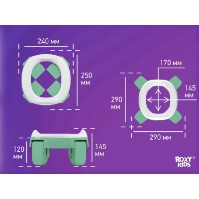 Дорожный горшок HandyPotty с универсальной вкладкой Roxy-Kids HP-255OB