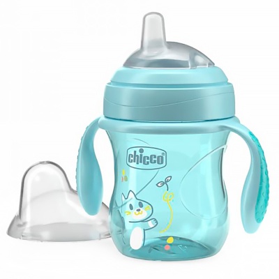 Поильник Transition Cup от 4 месяцев голубой Chicco 8058664180608 4