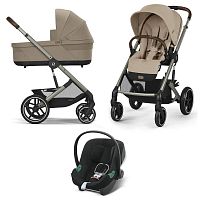 Коляска 3 в 1 Cybex Balios S Lux TPE Almond Beige