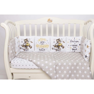 Комплект в кроватку Панно Ночной герой Подушкино 6 предметов 02
