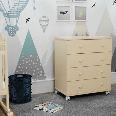 Детский комод с пеленальным столиком слоновая кость Incanto 800/4 PK-0008/1-2