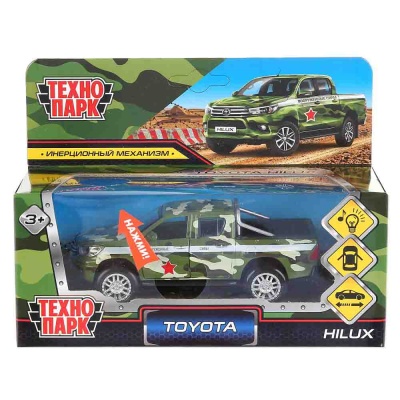 Машина Toyota Hilux камуфляж Технопарк HILUX-12SLMIL-GN 1
