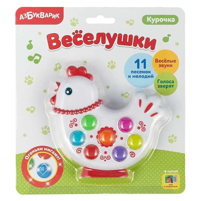 Интерактивная развивающая игрушка Веселушки Курочка Азбукварик