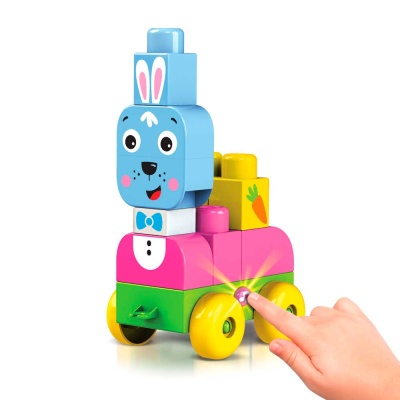 Конструктор для малышей Talky Blocks кнопочка Зайчик Азбукварик 1