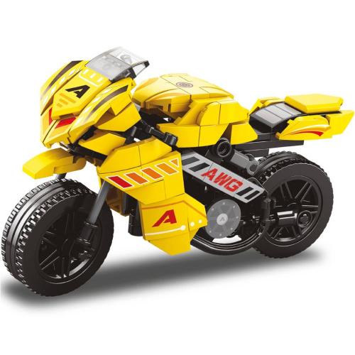 Конструктор Автоспорт Жёлтый супермото Mioshi Tech MTE0709-066