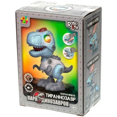 Конструктор Динозавр Тираннозавр RoboLife 13.5 см свет и звук 1TOY Т23902 3