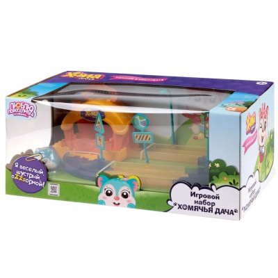Игровой набор Хома Дома Хомячья дача с флокированным питомцем 1Toy Т24299-1