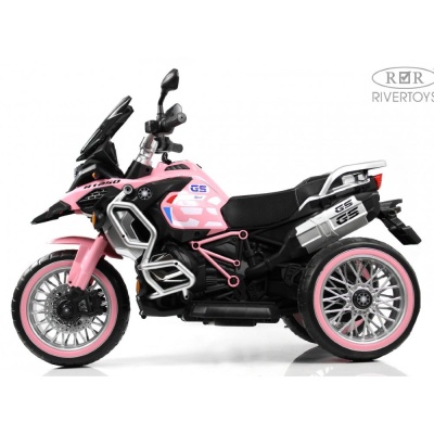 Детский электромотоцикл RiverToys М111БХ розовый