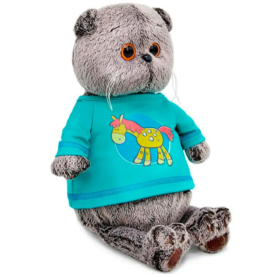 Мягкая игрушка Кот Басик в лонгсливе с лошадкой Budi Basa Ks25-295 2