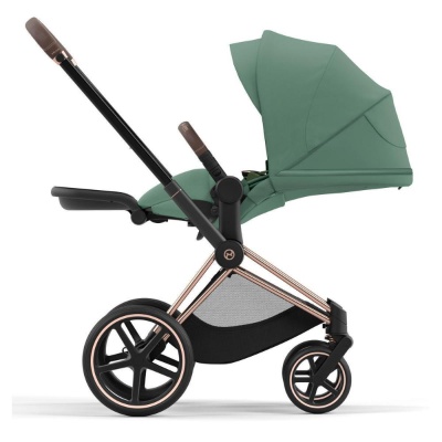 Коляска 2 в 1 Cybex Priam IV Rosegold Leaf Green