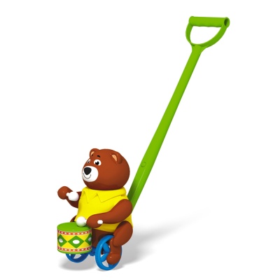 Игрушка-каталка с ручкой Барабанщик Stellar С-01377