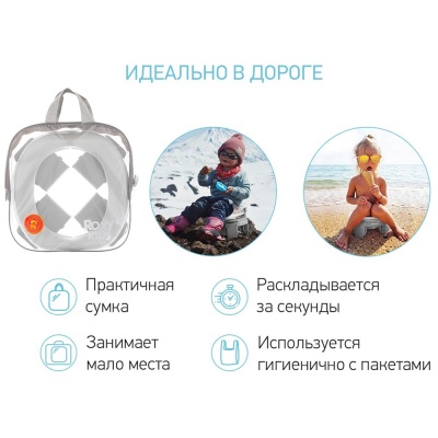 Дорожный горшок HandyPotty с универсальной вкладкой Roxy-Kids HP-255GG-2
