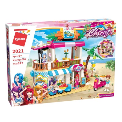 Конструктор Пляжный ресторан 527 деталей Qman 2021Q