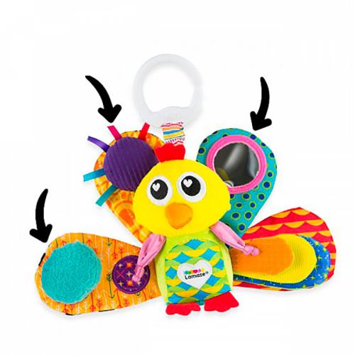 Игрушка с подвесом для малышей Павлин Жак развивающая Lamaze Tomy 65959 фото 3