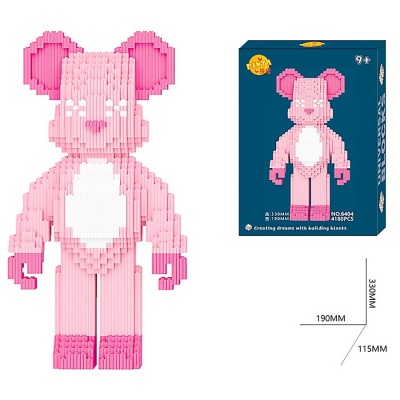 Конструктор 3D Медведь розовый 4180 деталей 3D6404 2