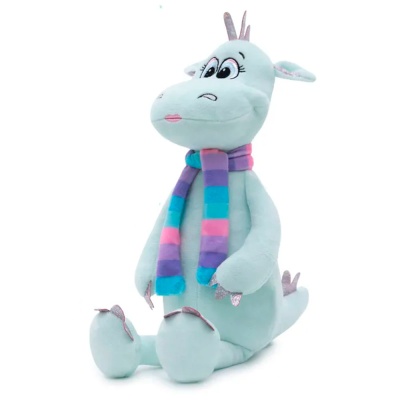 Мягкая игрушка Символ года 2024 Дракон Дейзи мятный с цветным шарфиком Kult of toys 1