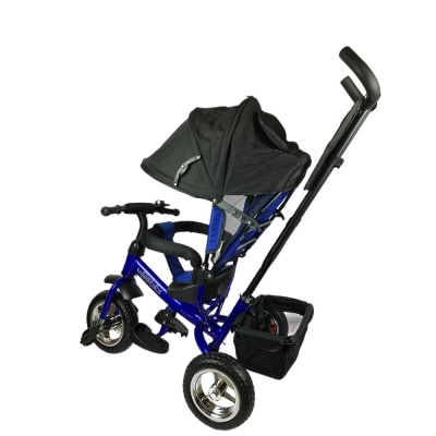 Велосипед трёхколёсный с родительской ручкой Velobibi Сатурн ВЛ-0688 синий 03