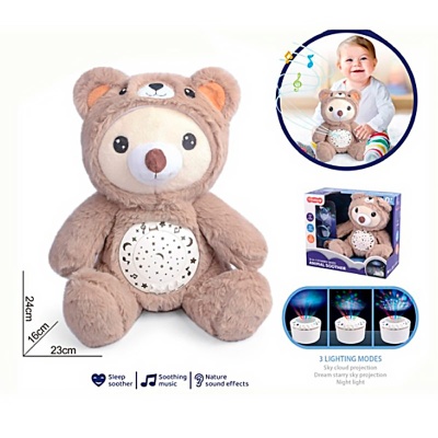 Светильник ночник Мишка проектор звуковые эффекты 2967930 2