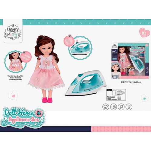 Игровой набор Кукла и утюг свет звук Наша игрушка YM21-1D фото 2