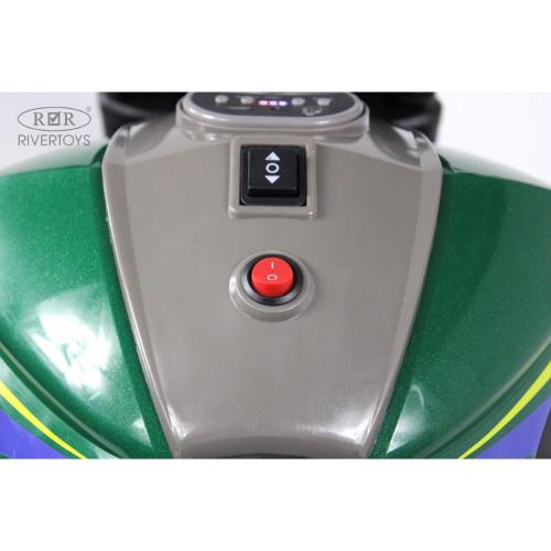 Детский электромотоцикл RiverToys C111MC зелёный фото 10