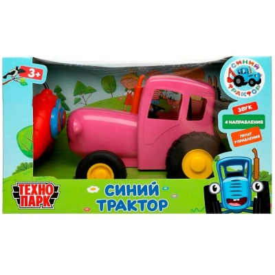 Трактор радиоуправляемый 20 см звук Технопарк BLUTRA-20RCS-PK розовый