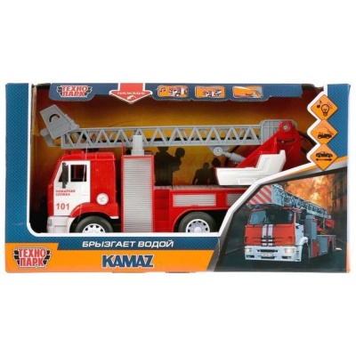 Машинка металлическая Камаз Пожарный Технопарк KAM-26PLFIR-WAT 4