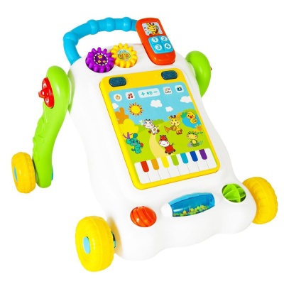 Каталка ходунки с развивающим планшетом и контролем скорости Жирафики 939541