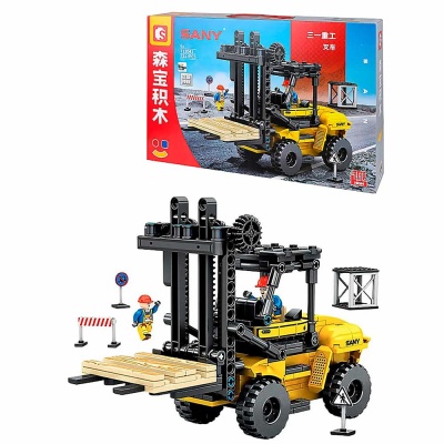 Конструктор Погрузчик 321 деталь Рыжий кот 712041SM 2