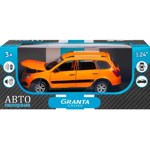 Машинка металлическая Lada Granta Cross масштаб 1:24 свет звук Автопанорама JB1251207 оранж фото 3
