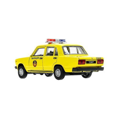 Металлическая машинка ВАЗ-2107 Милиция Технопарк 2107-12SLPOL-YE фото 4
