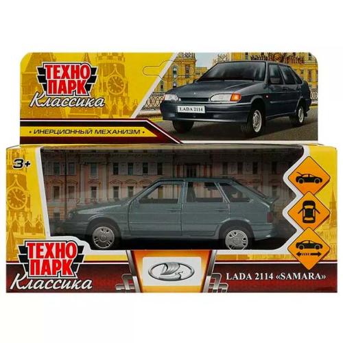 Машина металлическая инерционная Lada 2114 Samara 12 см Технопарк 2114-12-GY фото 4