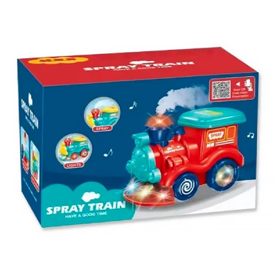 Паровозик на батарейках свет пар Наша игрушка 2129451