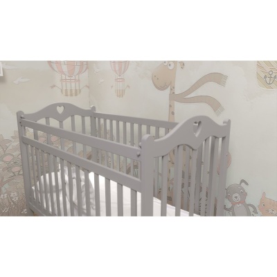 Кроватка колесо-качалка Incanto Sofi KR-0008/4С серый