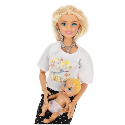 Кукла София с младенцем 29 см Карапуз 66001-SET35-S-B