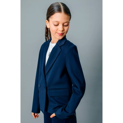 Жакет школьный для девочки Deloras X64228A синий 2