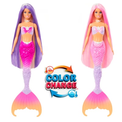 Кукла Barbie Русалка меняющая цвет 29 см Mattel HRP97