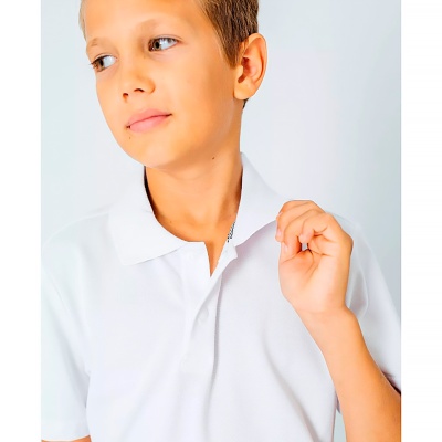 Рубашка поло школьная для мальчика Deloras Z71615S-25 белая 4