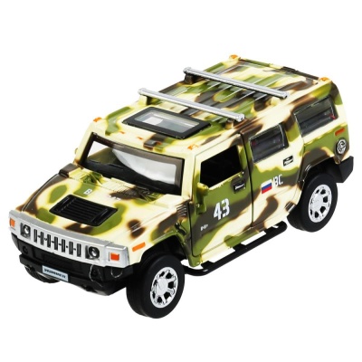 Металлическая машинка Hummer H2 Камуфляж Технопарк HUM2-12SLMIL-GN 01